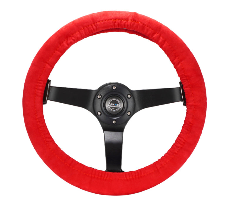 NRG Steering Wheel Cover - Red Stretch Micro Fiber w/ NRG Tag