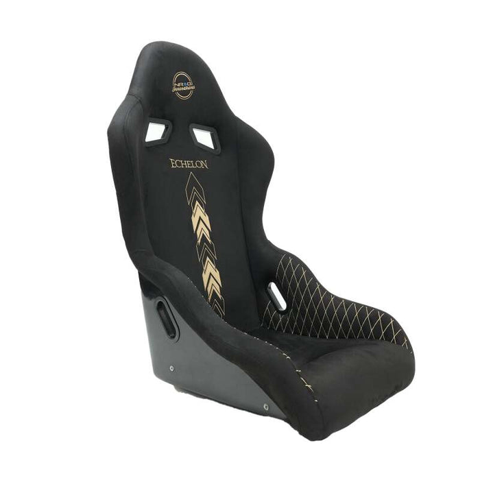 NRG FRP Bucket Seat - Echelon Light Weight - Gold Stitching - Large