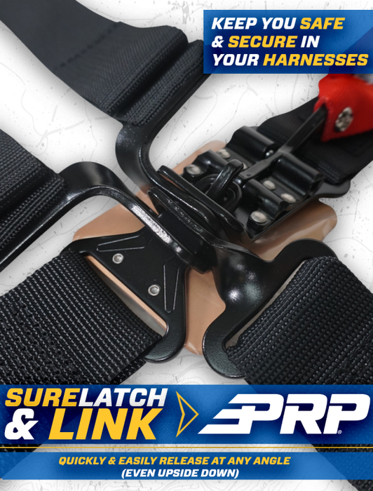 PRP 4.2 Harness with Latch / Link Lap Belt- Silver