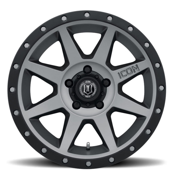 ICON Rebound 17x8.5 5x4.5 0mm Offset 4.75in BS 71.5mm Bore Titanium Wheel