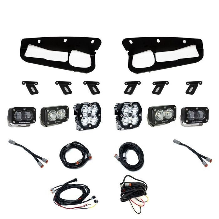 Baja Designs 21-25 Ford Bronco Squadron 2.0 Pro (Spot) / S2 SAE / S2 Pro D/C FPK Steel Bumper -Clear