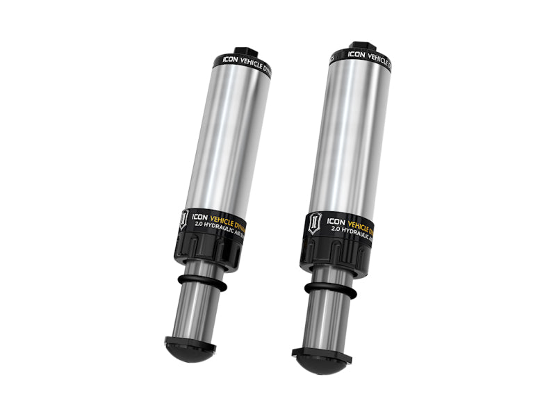 ICON 22-24 Toyota Tundra Rear Hydraulic Bump Stop Kit - 3-5in Lift