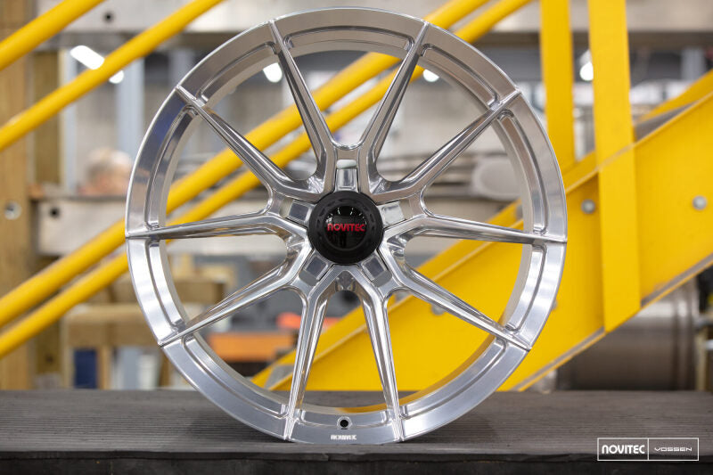Vossen x Novitec NF10 22x12in - 5x114.3 BP - ET49 - Brushed Gloss Clear Ferrari 458 Rear Wheel