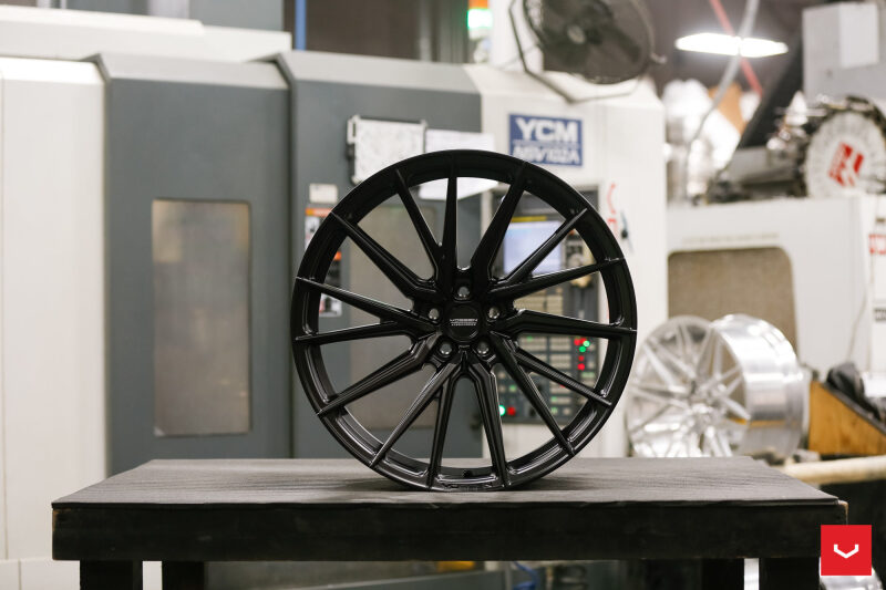 Vossen HF-4T - 22x12 - ET53 - 5x130 - 71.6 - DEEP - SB - SATIN BLACK - E-TRON FITMENT - LEFT SIDE