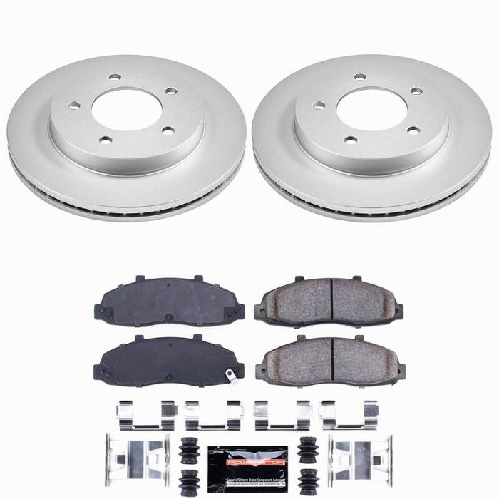 Power Stop 97-03 Ford F-150 Front Z23 Coated Brake Kit