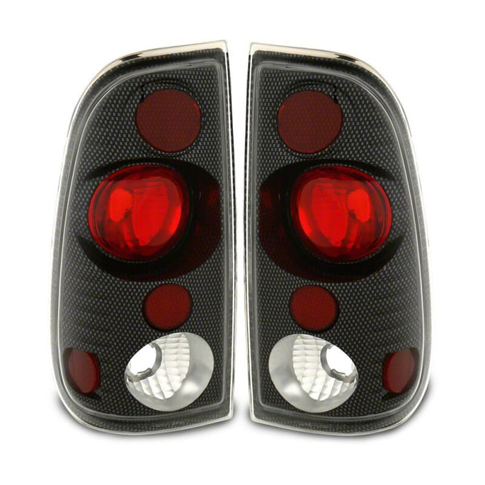 Raxiom 97-03 Ford F-150 Styleside Axial Series Version 2 Tail Lights- Carbon Fiber -Red/Clear Lens