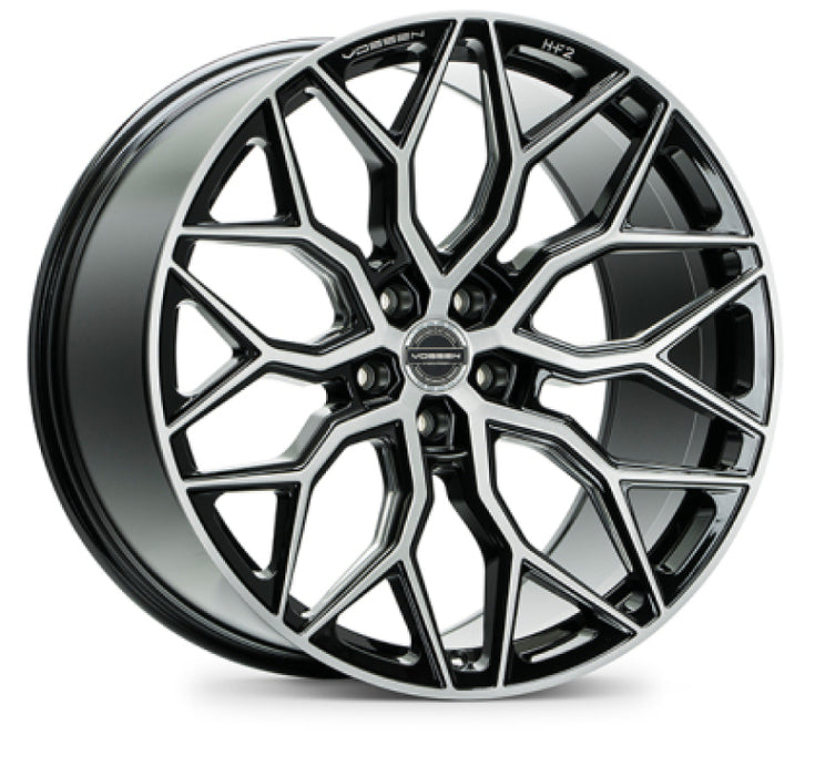 Vossen HF-2 22x11 - 5x130 - ET50 - Deep Face - 71.6 -- Brushed Gloss Black Wheel