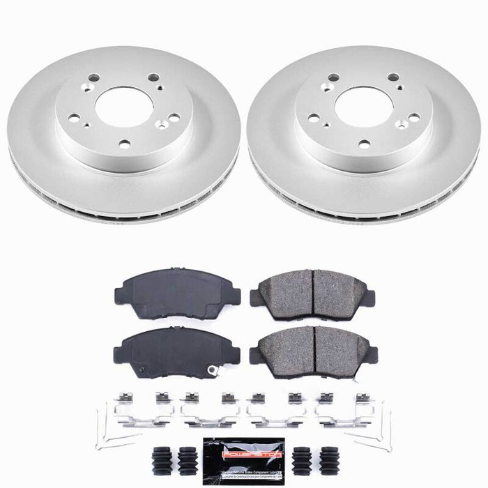 Power Stop 06-11 Honda Civic Front Z23 Coated Brake Kit