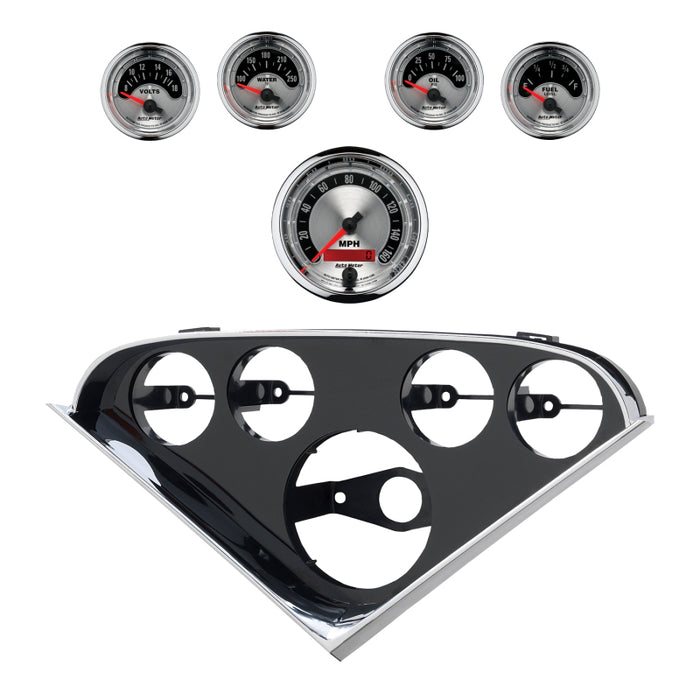 Autometer American Muscle Direct Fit Dash Kit 55-56 Chevrolet (1 x 3-3/8in. / 4 x 2-1/16in.)