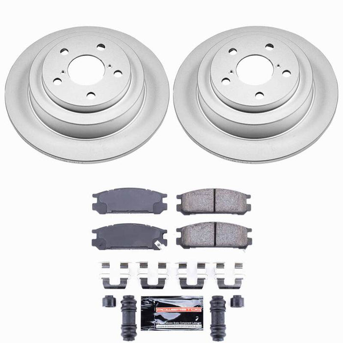 Power Stop 93-96 Subaru Impreza Rear Z23 Coated Brake Kit