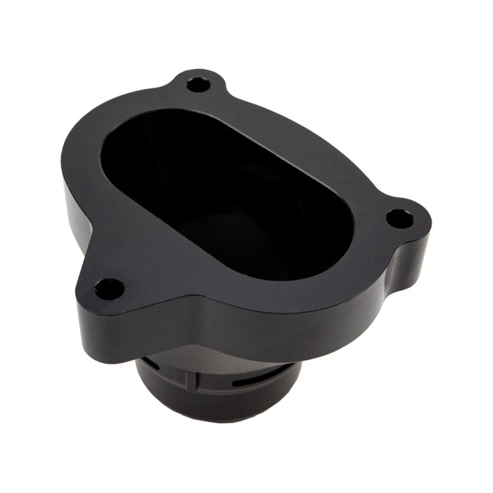 Wehrli 11-25 Ford Power Stroke 6.7L Billet Aluminum Thermostat Housing - Black Anodized