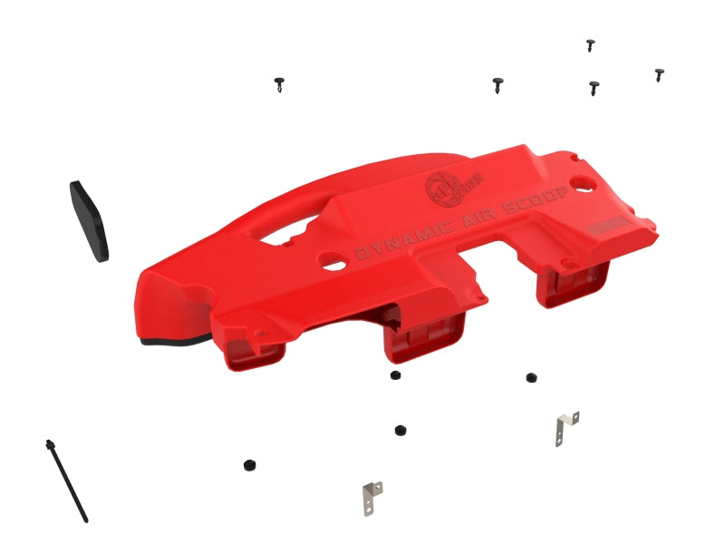 aFe POWER Red Edition Dynamic Air Scoop XL for Intake Kits 50-70119D and 50-70119R