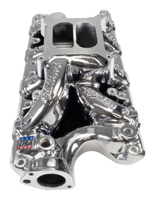 Edelbrock Ford Small-Block 289-302-347 RPM Air-Gap Intake Manifold - Chrome Plasma Finish