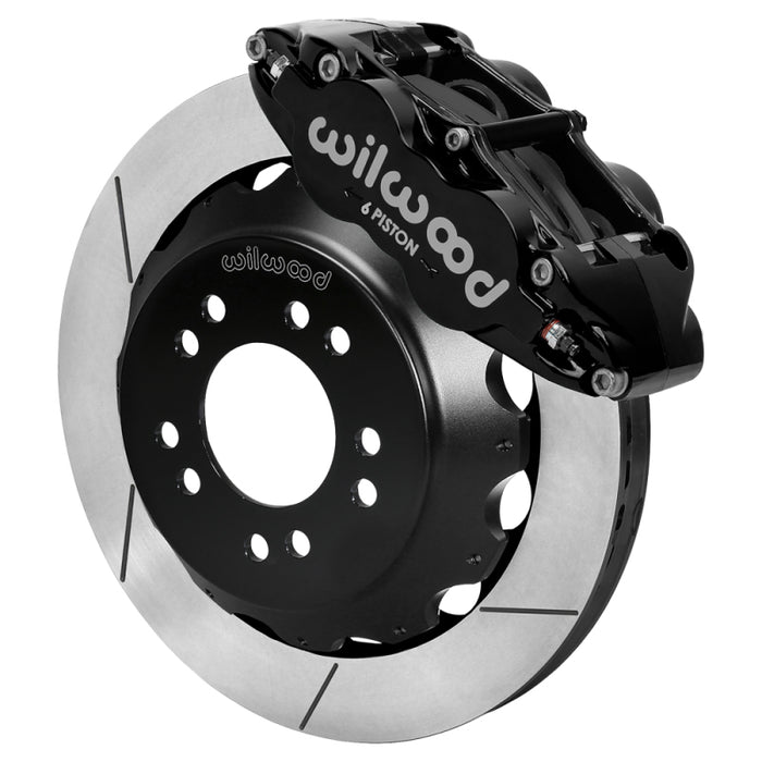 Wilwood Ford Mustang II Ford Narrow Superlite 6 Front Brake Kit w/ 12.88in Slotted Rotor - Black