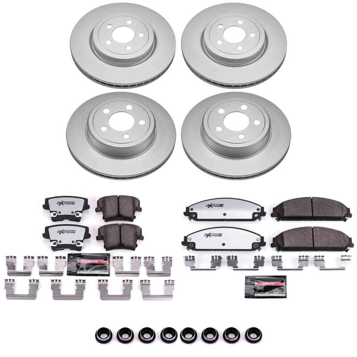 Power Stop 05-23 Chrysler 300 Front and Rear Z26 Coated Brake Kit