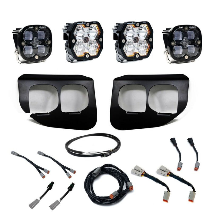 Baja Designs 20-22 Ford SD Squadron Pro/SAE 2.0 Dual Fog Pocket Kit Upfitter (SAE Fog) - Clear