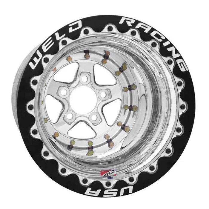 Weld Alumastar 1-Piece 17x3.5 / Strange Spindle / 1.75in. BS Black Wheel - Non-Beadlock
