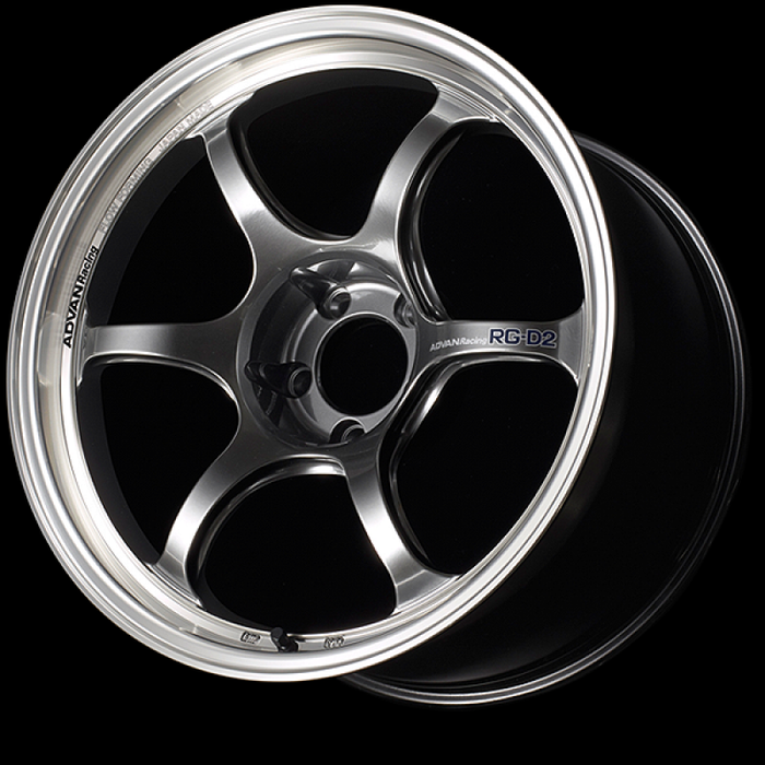 Advan RG-D2 17x7.5 / +30 Offset / 4x98 / 58mm Bore / Machining and Racing Hyper Black