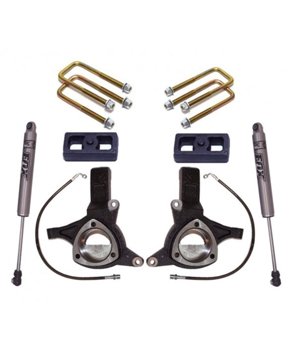 MaxTrac 07-16 GM C1500 2WD w/Cast Steel Susp. 4.5in/2in MaxPro Elite Spindle Lift Kit w/FOX Shocks