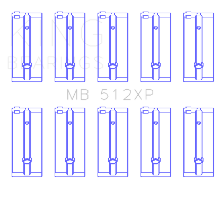King Engine Bearings Ford Bda (Size STDX) Main Bearing Set