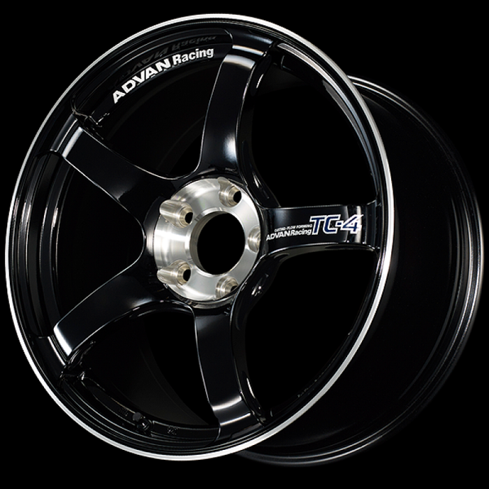 Advan TC-4 SE 15x8.0 / +35 Offset / 4x100 / 63mm Bore / Racing Gloss Black and Diamond Cut