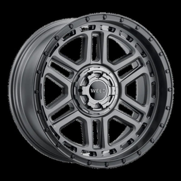 Weld Off-Road Crux 20x12in / 6x135 BP / ET -44 / 106.1mm Bore - Satin Gunmetal / Satin Black Wheel