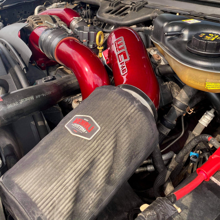 Wehrli 03-07 Ford 6.0L Powerstroke 4in Intake Kit - Fine Texture Black