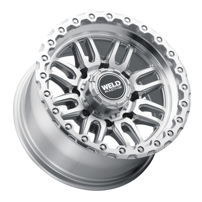Weld Off-Road Swift 17x9in 6x135 / 6x139.7 BP ET-12 106.1mm CB - Gloss Silver Machined Wheel & Ring