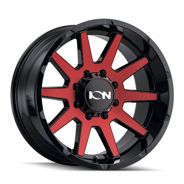 ION Type 143 20x9 / 8x170 BP / 18mm Offset / 125.2mm Hub Gloss Black/Red Machined Wheel