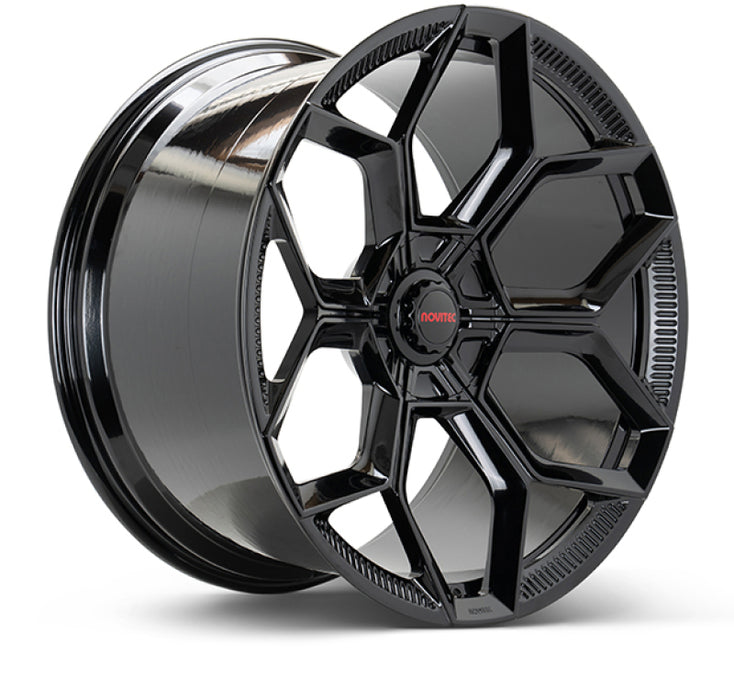 Vossen x Novitec NL5-5L 19x11in - 5x112 BP - ET28 - Gloss Black Lamborghini Huracan Rear Wheel