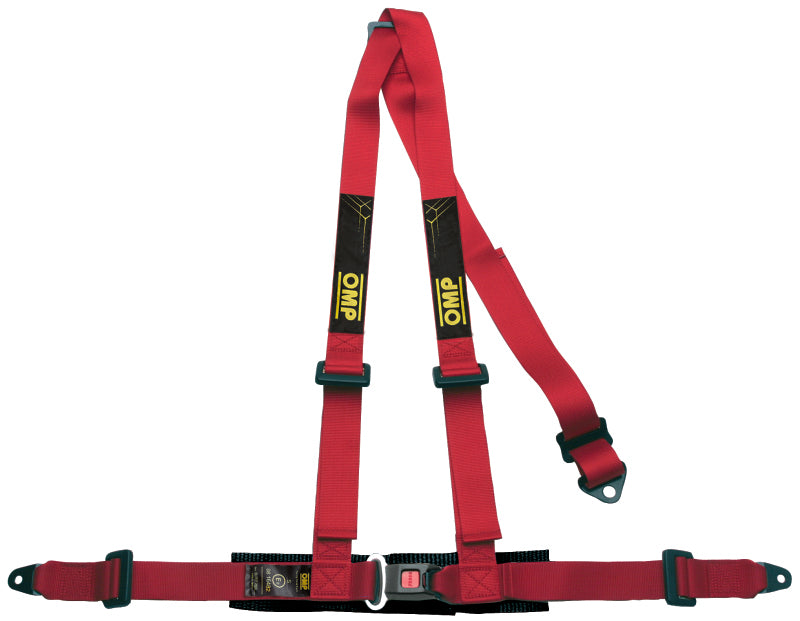 OMP 3 POINT HARNESS - ROAD 3 ECE 2208 RED