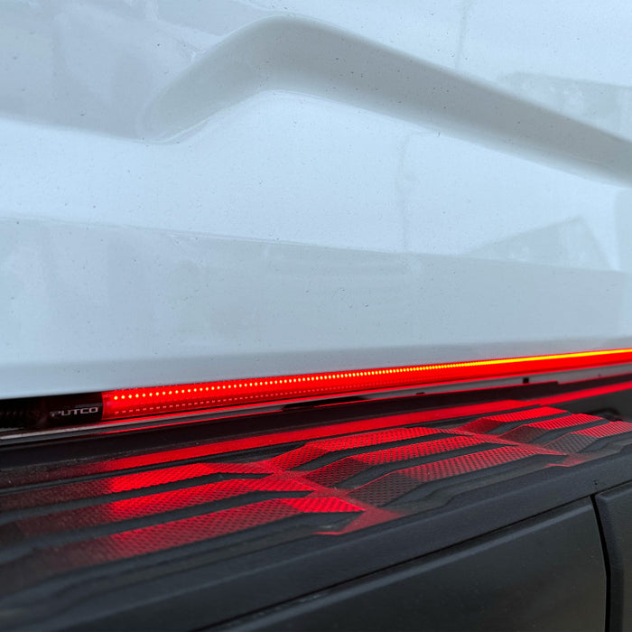 Putco 2024+ Ford F150 w/Factory LED Tail Light & OBS 60in Red Blade Tailgate Light Bar Plug-N-Play