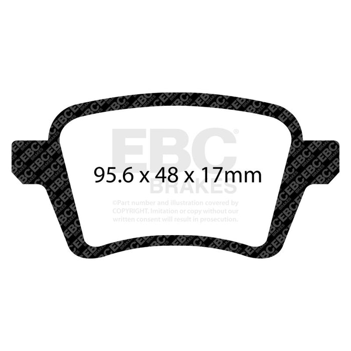 EBC 13+ Fiat 500L 1.4 Turbo Yellowstuff Rear Brake Pads