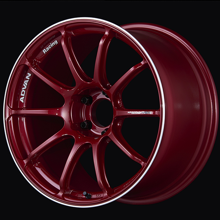 Advan RSIII 18x8.0 / +45 Offset / 5x114.3 / 73mm Bore / Racing Candy Red and Ring