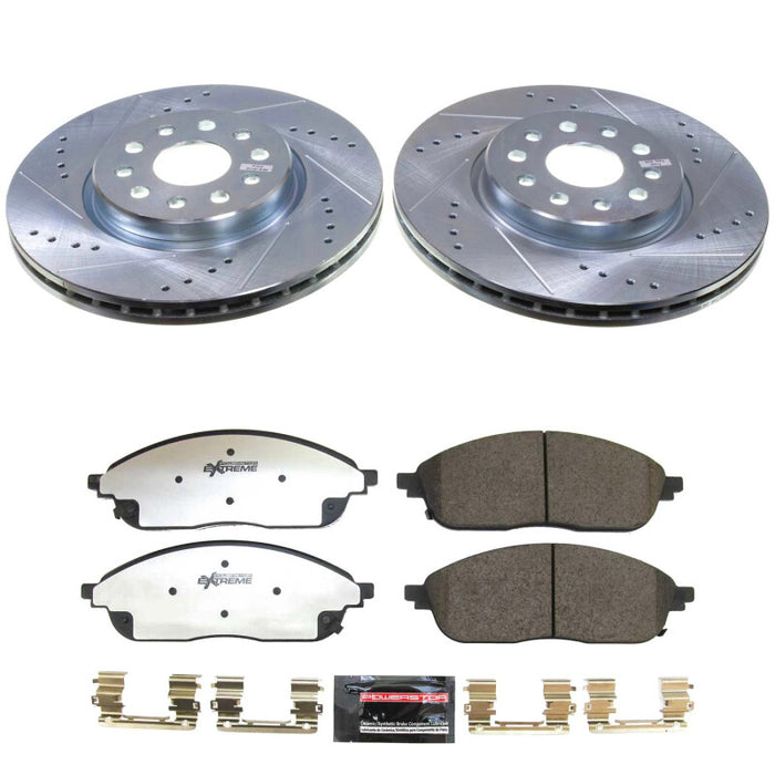 Power Stop 22-24 Jeep Grand Cherokee Front Z36 Truck & Tow Brake Kit