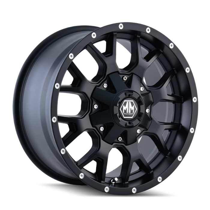 Mayhem 8015 Warrior 20x10 / 8x170 BP / -25mm Offset / 125.2mm Hub Matte Black Wheel