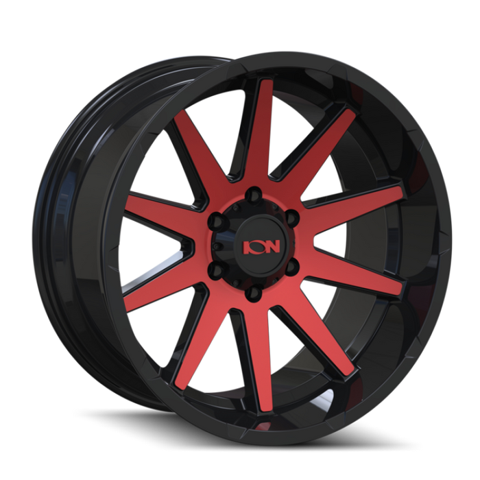 ION Type 143 20x9 / 8x170 BP / 18mm Offset / 125.2mm Hub Gloss Black/Red Machined Wheel
