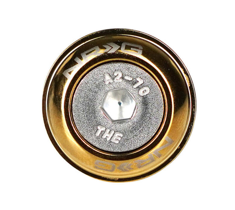 NRG Fender Washer Kit w/ Rivets For Plastic (Chrome Gold) - Set of 10