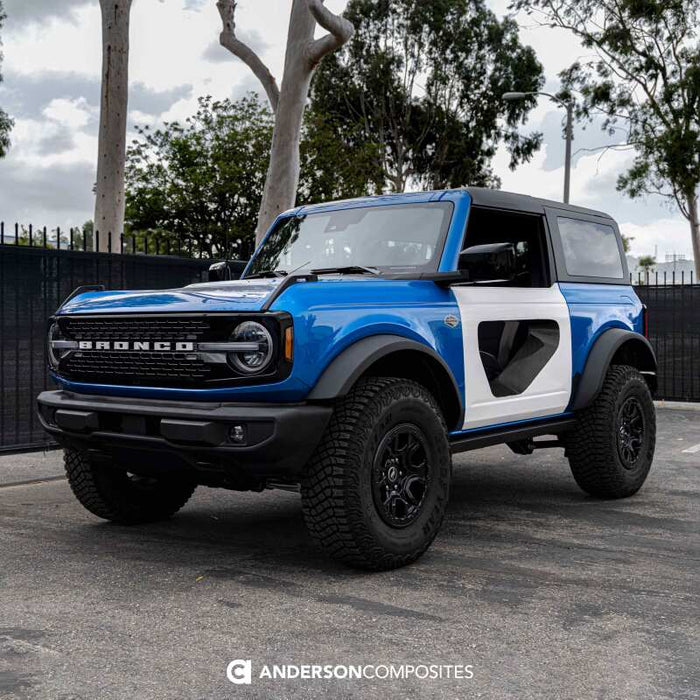 Anderson Composites 21-22 Ford Bronco 2DR Fiberglass Doors (Pair) w/ CF Inserts - Off Road