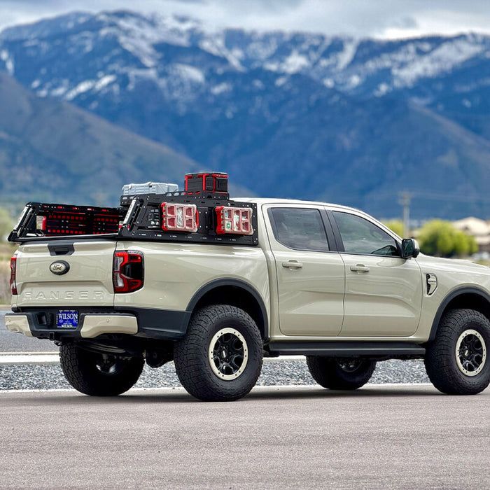 Rock Slide 19-26 Ford Ranger Overland Deluxe Rack (3 Boxes)