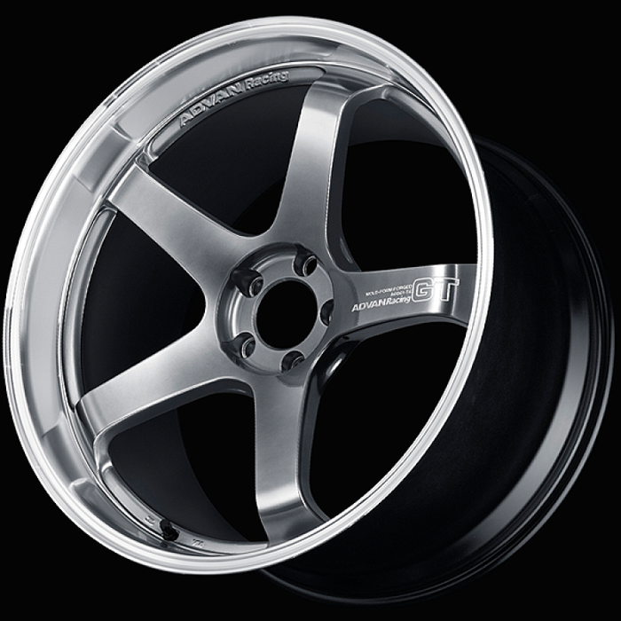 Advan GT Premium Version 19x9.5 / +50 ET / 5x114.3 / 73mm Bore / Machining and Hyper Platinum Black