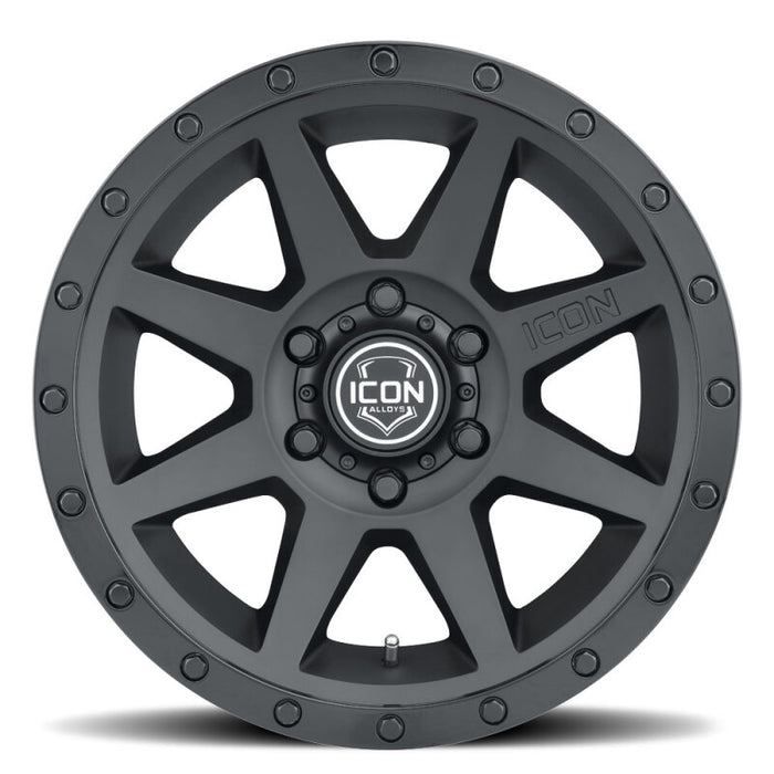 ICON Rebound 18x9 / 5x5in / -12mm / 4.5in BS Double Black Wheel