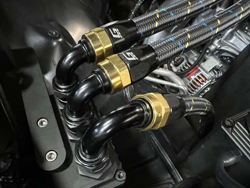 GReddy AN16 45 DEGREE HOSE END SWIVEL BLACK/GOLD ANODIZED