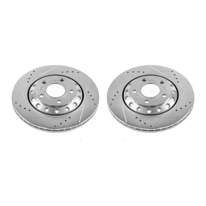 Power Stop 03-10 Audi A8 Quattro Rear Evolution Drilled & Slotted Rotors - Pair