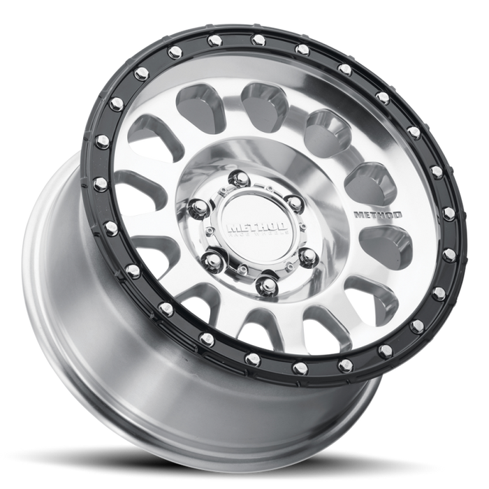 Method MR315 17x8.5 0mm Offset 6x5.5 106.25mm CB Polished Wheel - Gloss Black Lip