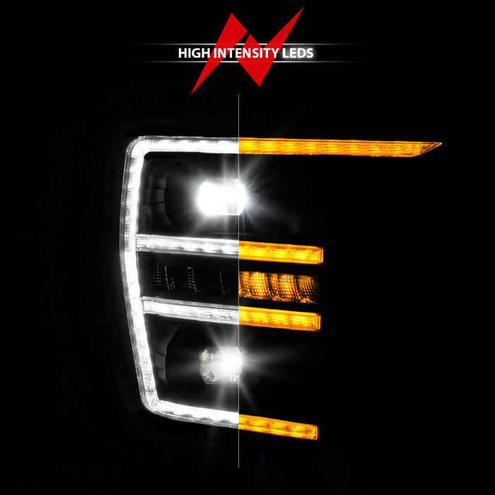 ANZO 21-23 Ford F150 LED Projector Headlight w/Switchback+Sequential - Black (Passenger Side Only)