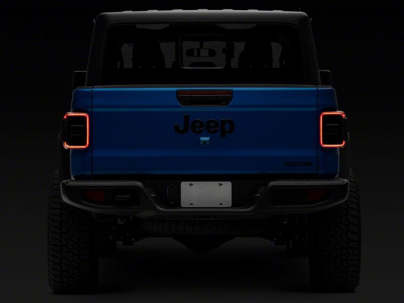 Raxiom 20-23 Jeep Gladiator JT Axial Series LED Tail Lights- Black Housing (Smoked Lens)