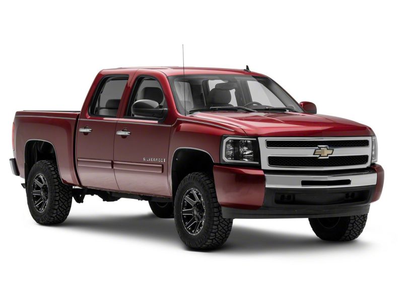 Raxiom 07-13 Chevrolet Silverado 1500 Axial Series Headlights w/ LED Bar- Black Housing (Clear Lens)