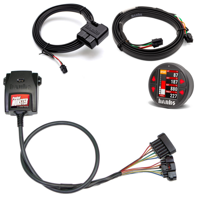 Banks Power Pedal Monster Kit Yazaki 090 II Sealed Series 6-Way CONFIG 1 PM-12 With iDash Pro