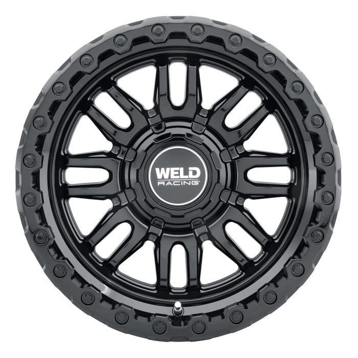 Weld Off-Road Swift 17x9in - 8x180 BP - ET-12 - 124.3mm CB - Gloss Black Wheel & Ring